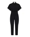 Theo The Label Women's Black Echo Paper Bag Jumpsuit In Black