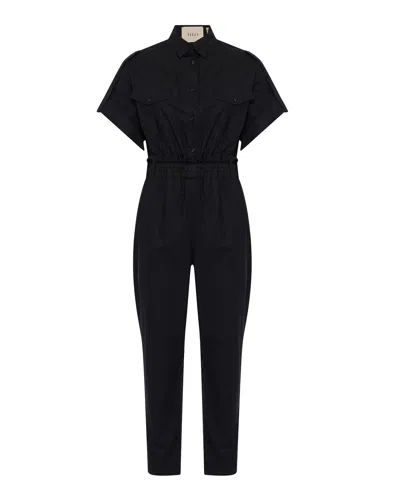 Theo The Label Women's Black Echo Paper Bag Jumpsuit