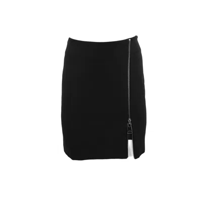Theo The Label Women's Black Hera Layered Vegan Leather Mini Skirt Zipper