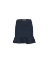 Theo The Label Women's Blue Demeter Denim Trapunto Hem Skirt In Blue