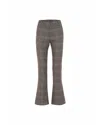 Theo The Label Women's Brown Eudora Cropped Bootcut Sequined Prince Of Wales Pant - Koffee Bean In Brown