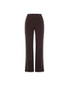 Theo The Label Women's Brown Nomia Wide Leg Knit Pant - Koffee Bean / Wheat In Brown