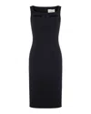 Theo The Label Daphne Bow Pencil Dress In Black