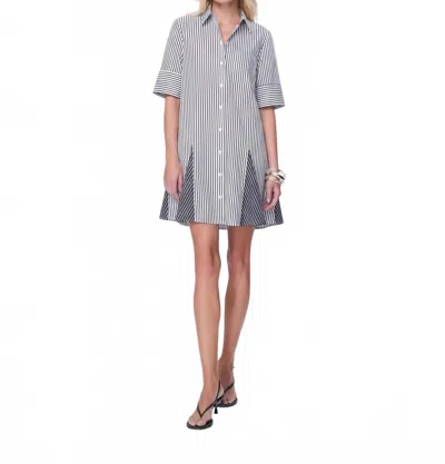 Theo The Label Women's Echo Mix Stripe Shirtdress In Black