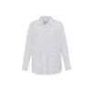 Theo The Label Women's Echo Pearly Shirt - White / Gunmetal In White/gunmetal