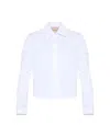Theo The Label Women's Echo Ruched Sleeve Shirt - White In White