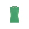 Theo The Label Nomia Embelished Rib Tank In Green