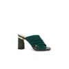 Theo The Label Phoebe Criss-cross Heel In Green