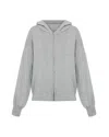 Theo The Label Women's Grey Nomia Ruched Zip Hoodie In Grey