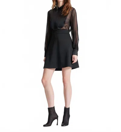 Theo The Label Women's Idalia Plasteron Chiffon Blouse In Black