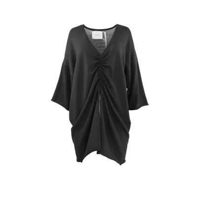 Theo The Label Women's Kallisto Ruched Front Top - Black