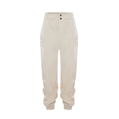 Theo The Label Women's Neutrals Athena Ruched Trackpant - Stone