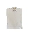 Theo The Label Echo Back Button Sleeveless Shirt