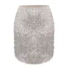 Theo The Label Kleio Sequin Skirt In Gray