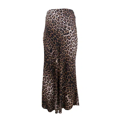Theo The Label Women's Neutrals Kores Leopard Skirt In Gold