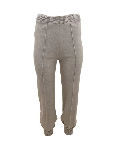 Theo The Label Women's Neutrals Nomia Track Pant - Sand In Gray