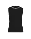 Theo The Label Women's Nomia Embelished Rib Tank - Black In Black