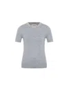 Theo The Label Women's Nomia Embellished Knit Tee - Heather Grey In Gray