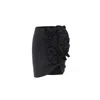 Theo The Label Women's Nomia Ruffle Knit Skirt - Black In Black