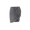 Theo The Label Women's Nomia Ruffle Knit Skirt - Heather Grey In Grey