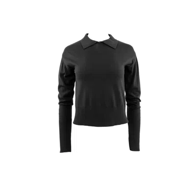 Theo The Label Women's Pallas Collared Sweater Col  Black