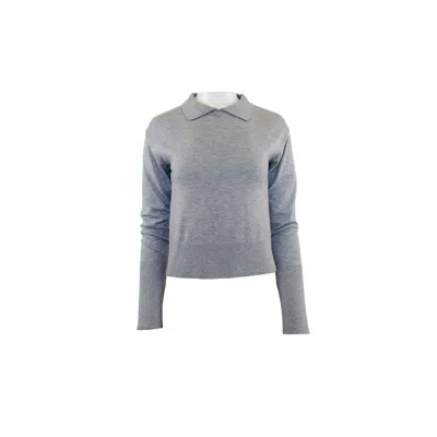 THEO THE LABEL WOMEN'S PALLAS COLLARED SWEATER COL GREY