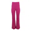 THEO THE LABEL WOMEN'S PINK / PURPLE DAPHNE HIGH-WAIST BOOTCUT PANT