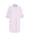 Theo The Label Echo Back Button Dolman Dress In Pink/purple