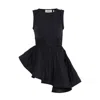 Theo The Label Aphrodite Peplum Top In Black