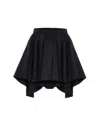 Theo The Label Women's Theia Taffeta Hi-low Skirt - Black In Black