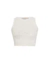 Theo The Label Women's White Artemis Fern Lace Tank - Ivory In White