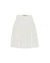 Theo The Label Atropos Windowpane Lace Banker Skirt In White