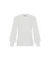 Theo The Label Women's White Dione Lace Pleated Top - Ivory In White