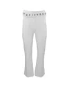 Theo The Label Women's White Gaia Grommet Belt Bootcut Pant In White