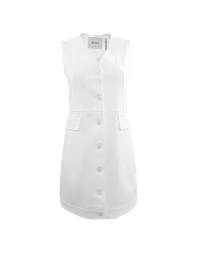 Theo The Label Women's White Hestia Vested Pocket Dress
