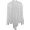 Theo The Label Women's White Idalia Lace Trim Blouse - Ivory In White