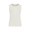 Theo The Label Women's White Nomia Embelished Rib Tank - Ivory