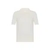 Theo The Label Nomia Short Sleeve Polo Tee In White