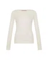 Theo The Label Women's White Selas Sheer Allday Long Sleeve Tee - Ivory In White