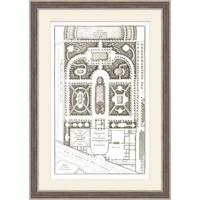 Theodore Alexander A Garden Design 8 Framed Art Print In White,beige