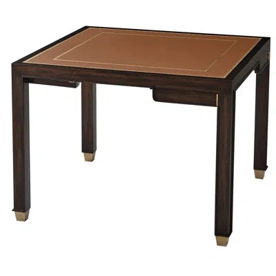 Theodore Alexander Alexa Hampton Antonio Games Table In Gold;walnut