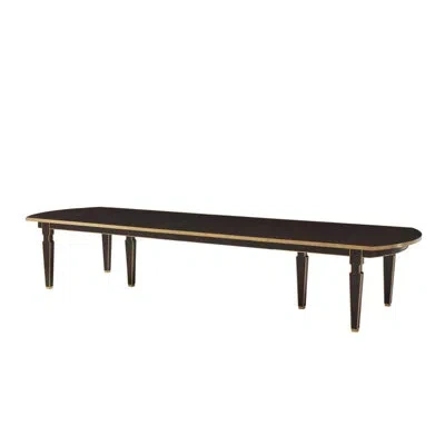 Theodore Alexander Alexa Hampton Extendable Mahogany Solid Wood Dining Table In Dark Brown