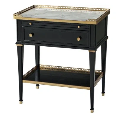 Theodore Alexander Alexa Hampton Matilde Nightstand In Black;white;gold