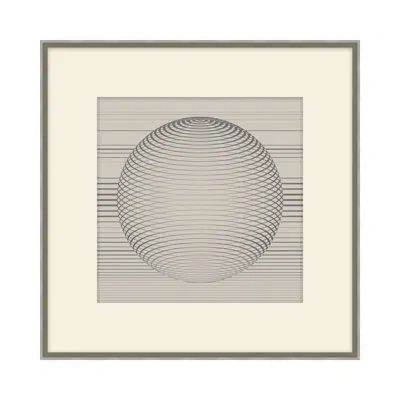 Theodore Alexander All Around Is Nothing 2 By Studio L57 Schemata - Single Picture Frame Print In Gray,beige
