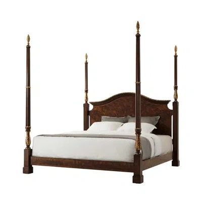 Theodore Alexander Althorp Living History King Four Poster Bed In Brown