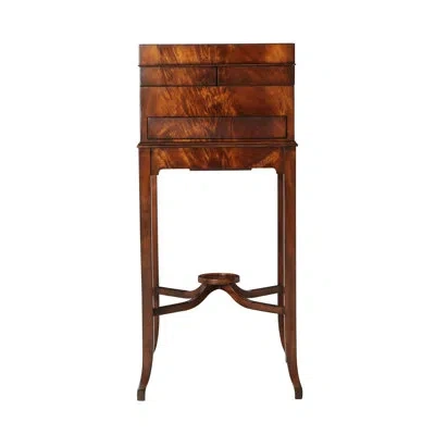 Theodore Alexander Althorp Living History Vanity With Mirror In Ramsey Mahogany;ramsey Mahogany