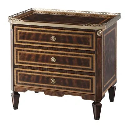 Theodore Alexander Althorp Living History Viscount's 3 Drawer Nightstand In Brown