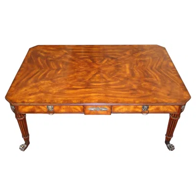 Pre-owned Theodore Alexander Althorp Mahogany Regency Style Cocktail Coffee Table In Brown
