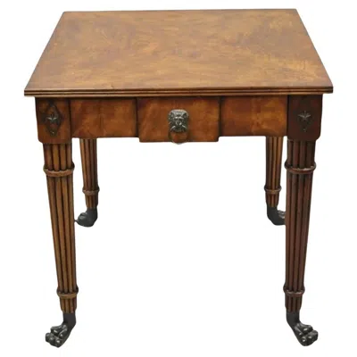 Pre-owned Theodore Alexander Althorp Regency Mahogany One Drawer Side Table A L50046 In Brown