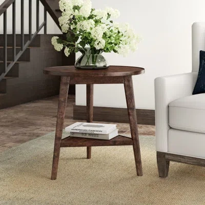Theodore Alexander Althorp - Victory Oak Tray Top End Table With Storage In Brown Wood
